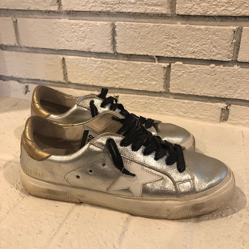 Golden Goose MAY silver sneakers